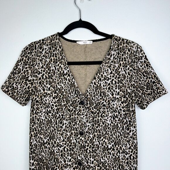 Mango Leopard Print Mini Dress - Picture 3 of 10